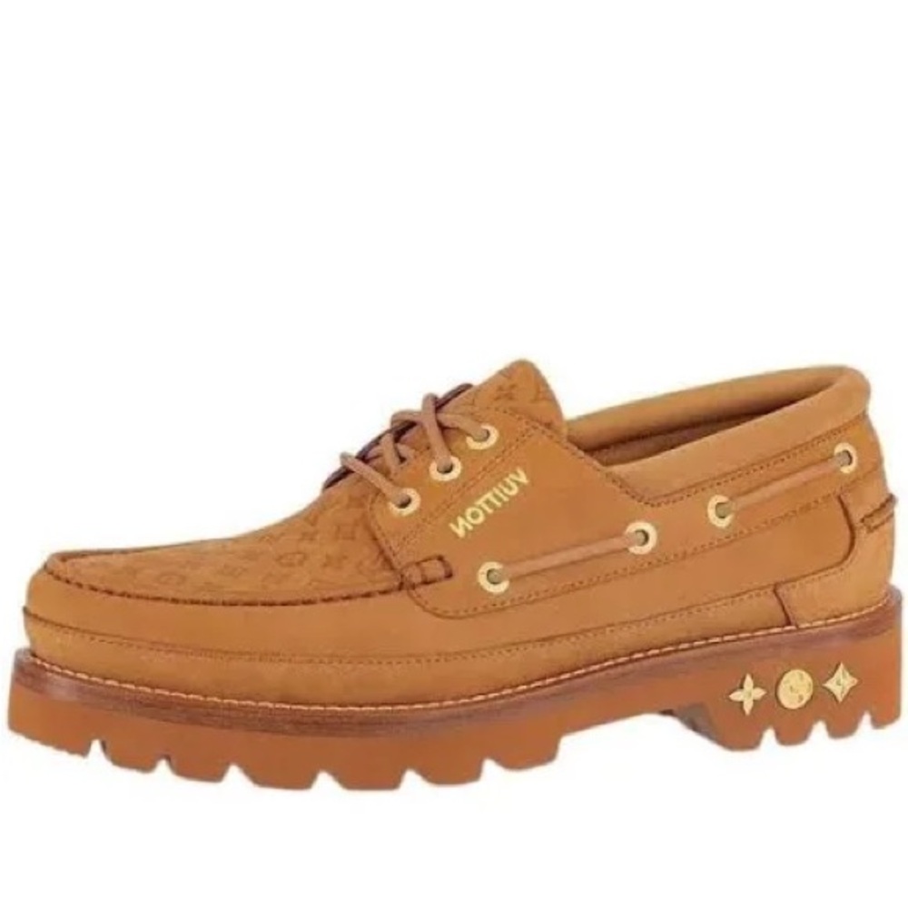 Louis Vuitton Men's Tan Leather Ranger Boat Shoes